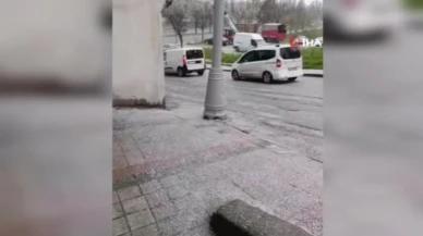 İstanbul’da dolu ve sağanak yağış etkili oldu