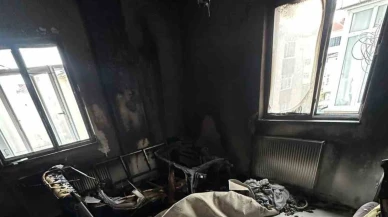 Elektrik konağından çıkan dairedeki yangın söndürüldü