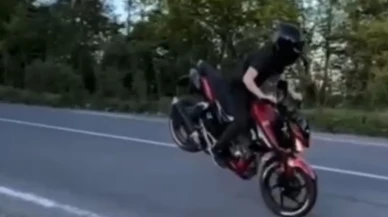 Ordu’da tehlikeli motosiklet kullanan sürücüye 72 bin lira ceza