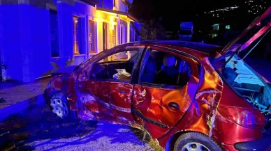 Kontrolden çıkan otomobil, evin duvarına çarparak durdu: 4’çocuk 9 yaralı
