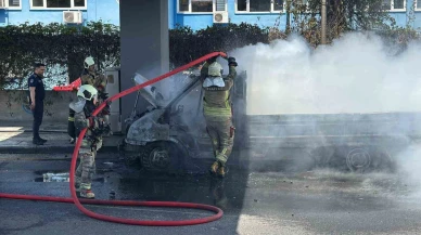 Ankara’da kamyonet yangını
