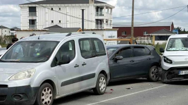 Tekirdağ’da zincirleme kaza kamerada