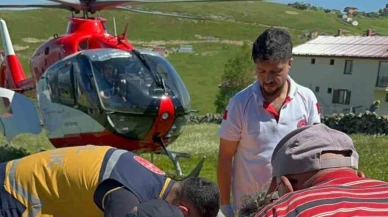 Helikopter ambulans 6 ayda yaklaşık 100 hasta için havalandı