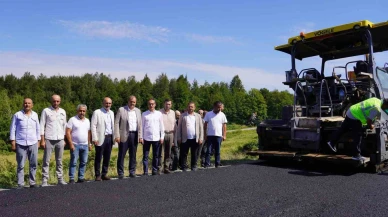 İznik-Gölcük bağlantı yoluna sıcak asfalt