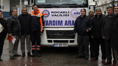 Kocaeli'nden Suriyeli mültecilere 17 tonluk gıda yardımı