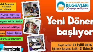 Kocaeli Bilgievleri’nde yeni dönem 3 Ekim’de başlıyor