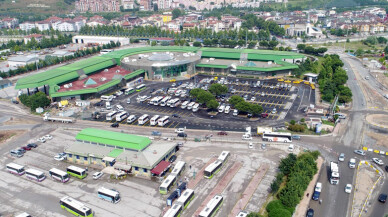 Otobüs Terminali’nin giriş ve otopark kısmı yeniden düzenlendi