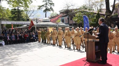 Jandarma taburuna temsilî uğurlama