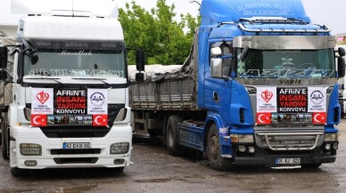 Afrin için 5 yardım tırı Sakarya’dan yola çıktı