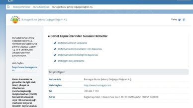 Bursagaz dört hizmetiyle e-devlet kapısında