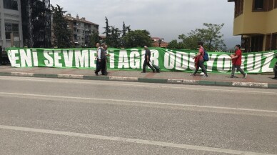 Bursasporlu taraftarlardan oyunculara mesaj