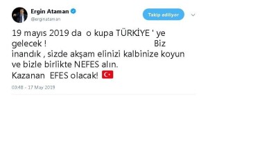 Ergin Ataman: "O kupa Türkiye’ye gelecek"