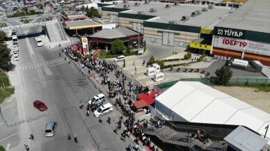 IDEF’19’a yoğun ilgi havadan görüntülendi