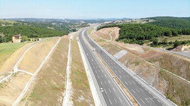 Kuzey Marmara Otoyolu’nun trafiğe açılan bölümleri havadan görüntülendi