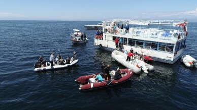 Marmara’da suyun altında nefes kesen yarış