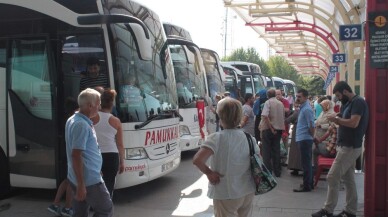 (Özel) Terminalde bayram tatili hareketliliği