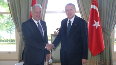 Cumhurbaşkanı Erdoğan, AB Komiseri Avramopoulos’u kabul ediyor