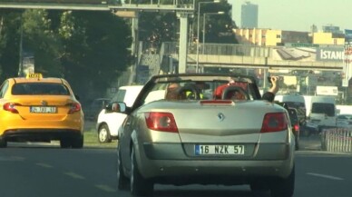 Yol boyunca canlı yayın yaptılar, trafiktekilerin canını hiçe saydılar