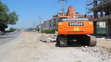 Yazlık Caddesi’nde genişletme çalışmaları başladı