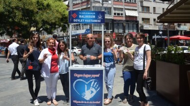 Balıkesir’de organ bağışı için stant açıldı