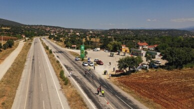 Dursunbey’de drone ile trafik denetimi