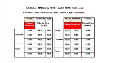 İDO, Tekirdağ- Marmara Adası- Avşa Adası hattını açıyor