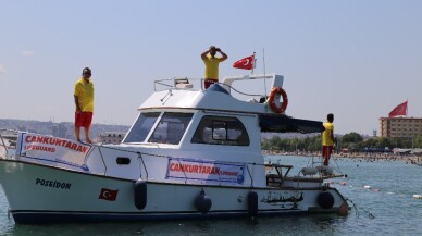 (Özel) Büyükçekmece sahillerinde ”Cankurtaran Timi” görev başında