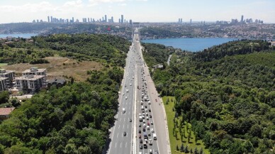 (Özel) FSM Köprüsü’nde bakım ve onarım çalışmalarındaki son durum havadan görüntülendi