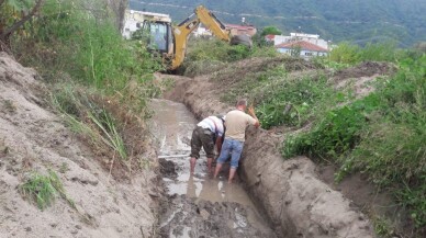 Erdek’te dere yatakları temizleniyor