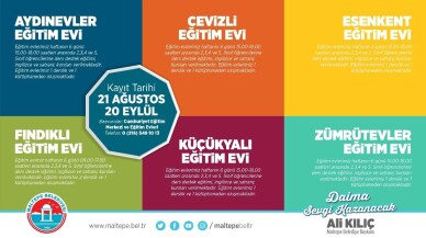 Maltepe’de eğitim evlerinde dopdolu kurslar