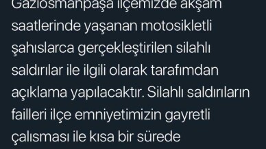 Gaziosmanpaşa Kaymakamı yaşanan saldırılarla ilgili açıklama yapacağını duyurdu