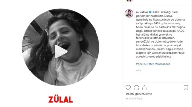 Minik Zülal için ünlü sanatçı Murat Boz’dan yardım çağrısı