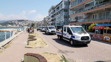 Mudanya ve Büyükşehir zabıtasından kıyı işgâline müdahale