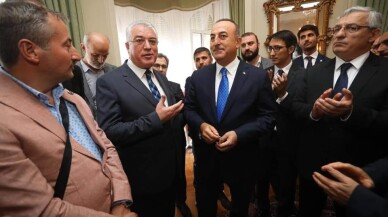 Dışişleri Bakanı Çavuşoğlu, Strasbourg’ta DATÜB ile görüştü