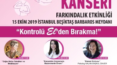 Meme Kanseri farkındalığı için ‘Kontrolü El’den Bırakma’ diyecekler