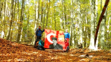 (Özel) Kazdağları’nda Cumhuriyet için 29 kilometrelik tırmanış yaptılar