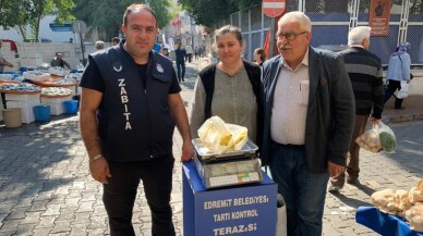 Pazar yerinde tartı kontrol noktaları kuruldu