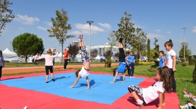 Sporun kalbi Hüdavendigar Park’ta atıyor