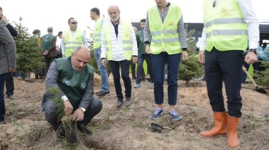 Başkan Söğüt vatandaşlarla fidan dikti