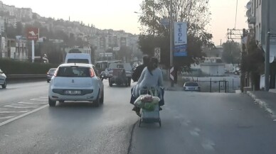 Trafikte tehlikeli yolculuk