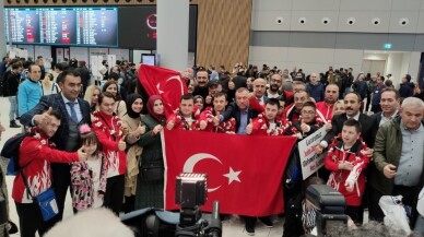 Altın çocuklara coşkulu karşılama