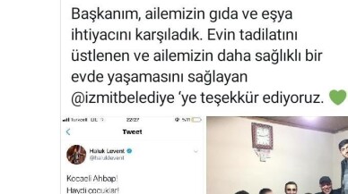 Haluk Levent ve AHBAP’tan İzmit Belediyesi’ne teşekkür