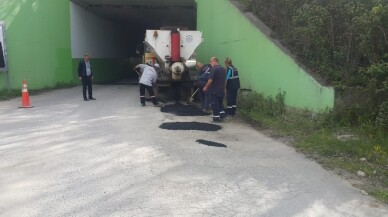 Sapanca’da 170 ton asfalt yama çalışması