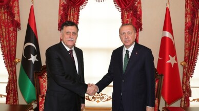 Cumhurbaşkanı Erdoğan ile Libya Başbakanı Es-Serrac görüşmesi sona erdi