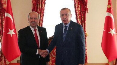 Cumhurbaşkanı Erdoğan KKTC Başbakanı Ersin Tatar ile görüştü