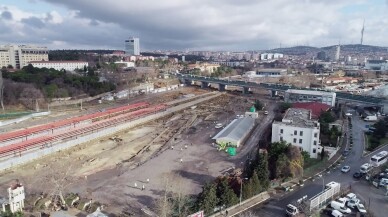 (Özel) Rayların altından çıkan tarihi dev liman şehri havadan görüntülendi