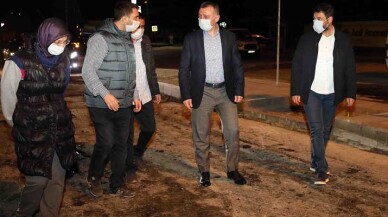 Başkan Büyükakın, gece denetimlerini sürdürüyor