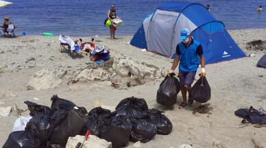 Hafta sonu Kandıra sahillerinden  250 ton atık toplandı