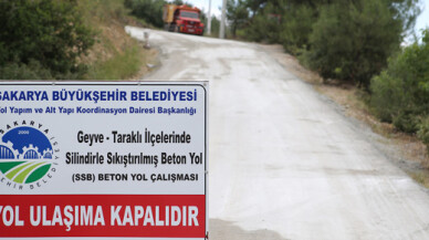 Sakarya'da 37 kilometrelik beton yol çalışmaları başladı