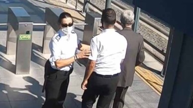 Tramvay güvenlik personelinden örnek davranış